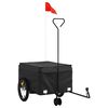 vidaXL Rimorchio da Bici Nero 45 kg in Ferro