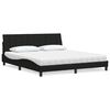 vidaXL Letto con Materasso Hanko Nero 180x200 cm in Tessuto