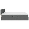 vidaXL Letto con contenitore e materasso Grigio scuro 160 x 200 cm