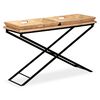 vidaXL Tavolino Consolle in Legno Massello di Mango 130x40x80 cm