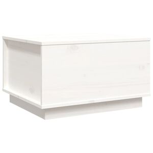 vidaXL Tavolino da Salotto Bianco 60x50x35 cm Legno Massello di Pino