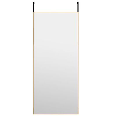 vidaXL Specchio da Porta Oro 40x100 cm in Vetro e Alluminio