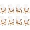 vidaXL Set da Pranzo da Giardino 9 pz con Cuscini in Legno di Teak