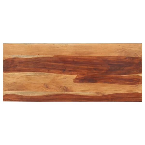 vidaXL Piano del Tavolo 140x60x(2,5-2,7) cm Legno Massello di Acacia