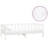 vidaXL Divano Letto con Materasso 90x200 cm Bianco in Legno di Pino