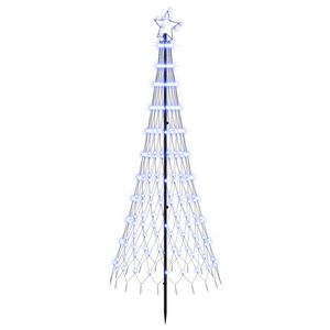 vidaXL Albero di Natale LED 180 cm 230 LED Blu Ferro Nero
