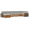 vidaXL Set di divani da esterno 7 pcs Naturale e Grigio Chiaro