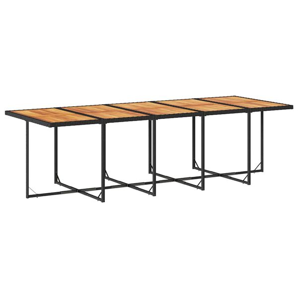 vidaXL Set da Pranzo da Giardino 11 pz con Cuscini in Polyrattan Nero