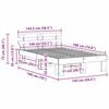 vidaXL Struttura del letto Marrone cerato 140 x 190 cm Pino massello