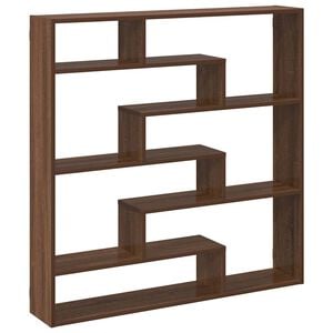 vidaXL Mensola a Cubo da Parete 7 Scomparti Truciolato Rovere Marrone