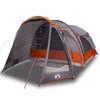 vidaXL Tenda da Campeggio Familiare per 6 Persone Grigia Impermeabile