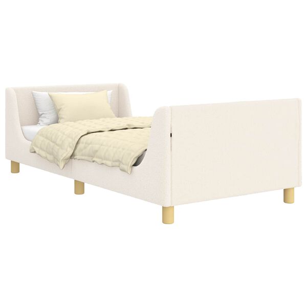 vidaXL Struttura letto bambini con testata Crema 90 x 200 cm
