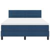 vidaXL Letto a molle con materasso con led Blu 140 x 190 cm Tessuto