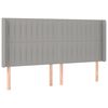 vidaXL Letto a Molle Materasso e LED Grigio Chiaro 160x200 cm Tessuto