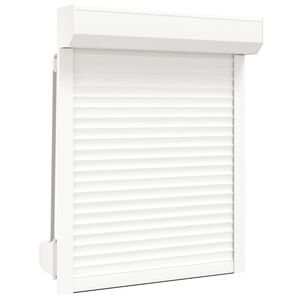 vidaXL Persiana a rullo Bianco 70 x 100 cm Alluminio e poliuretano