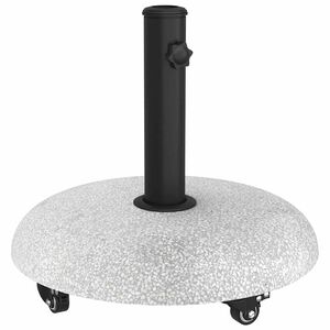 vidaXL Base per ombrellone 21 kg Grigio Chiaro Cemento Rotondo