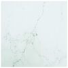 vidaXL Piano Tavolo Bianco 40x40 cm 6 mm Vetro Temperato Design Marmo