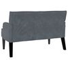 vidaXL Panca Chesterfield Grigio scuro 112 x 65.5 x 75 cm Velluto