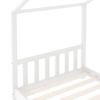 vidaXL Giroletto per Bambini Bianco in Massello di Pino 80x160 cm