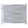 vidaXL Cancello da giardino 85 x 70 cm Acciaio Inox Argento Bloccabile