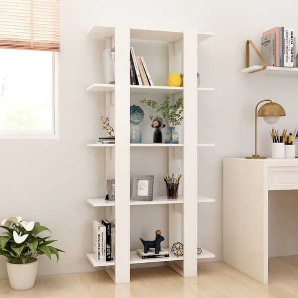 vidaXL Libreria/Divisorio Bianco 80x30x160 cm in Legno Multistrato