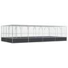 vidaXL Voliera con Estensione Argento 832x414x212 cm in Acciaio