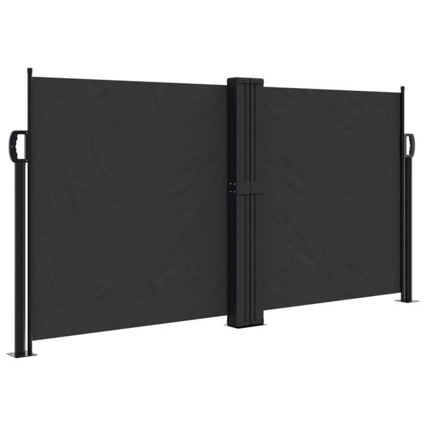 vidaXL Tenda da Sole Laterale Retrattile Nera 120x1200 cm