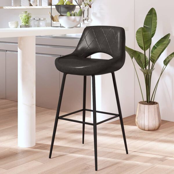 vidaXL Sgabello da Bar Grigio in Similpelle