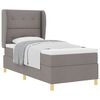 vidaXL Letto con molle e materasso Grigio Scuro 90x190 cm Tessuto