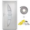 vidaXL Porta Ingresso Bianca 98x190 cm in PVC