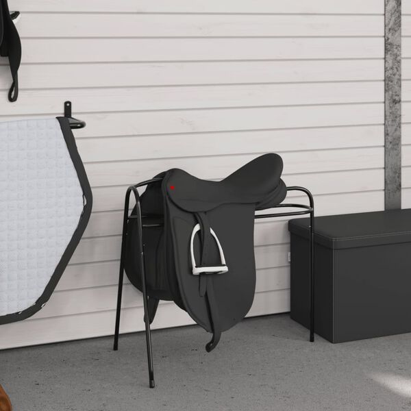 vidaXL Portasella a 3 Gambe Autoportante Nero in Ferro