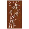 vidaXL Decorazione Muro da Giardino 105x55 cm Bamb&ugrave; in Acciaio Corten