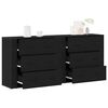 vidaXL Credenza Rovere Nero 160 x 33 x 70 cm Legno multistrato