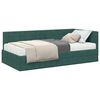 vidaXL Struttura Letto Angolare con Materasso 2 pcs Verde Velluto