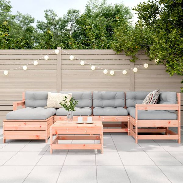 vidaXL Set Divani da Giardino 7 pz in Legno Massello Abete Douglas