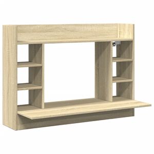 vidaXL Scrivania a Parete Rovere Sonoma 105x48x75 cm Legno Multistrato