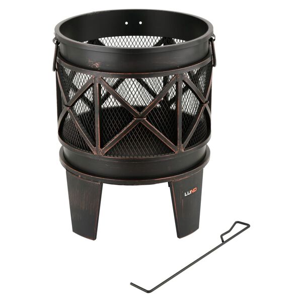 Lund Braciere con Maniglie 2 in 1 Nero