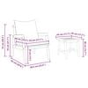 vidaXL Set bistrot con cuscino 3 pcs Marrone Legno di Acacia Massello