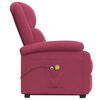 vidaXL Poltrona Alzapersona Massaggiante Rosso Vino in Velluto