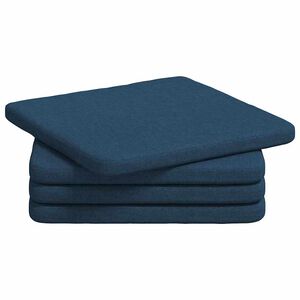 vidaXL Cuscini per Seduta 4 pz Tessuto Blu 40 x 40 x 3 cm