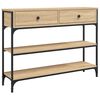 vidaXL Tavolo Consolle Rovere Sonoma 100x25x75 cm in Legno Multistrato
