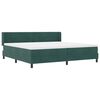 vidaXL Letto a molle con materasso Verde Scuro 200 x 200 cm Velluto