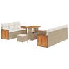 vidaXL Set Divano da Giardino 13 pz 9-Numero di posti Beige e Crema