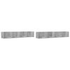 vidaXL Mobili Parete 2 pz Grigio Cemento 99x18x16,5 cm in Multistrato