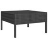 vidaXL Set Divani da Giardino 3 pz con Cuscini in Polyrattan Nero