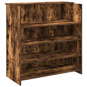vidaXL Banco Reception Rovere Fumo 100x50x103,5cm in Legno Multistrato