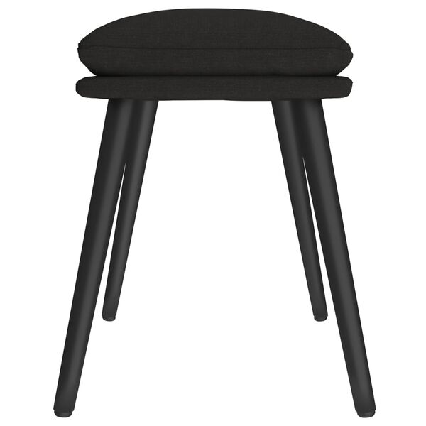 vidaXL Poggiapiedi Nero 45x29,5x35 cm in Tessuto