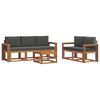 vidaXL Set di divani da esterno 6 pz Naturale e Antracite