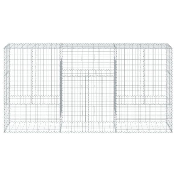 vidaXL Cesto Gabbione con Copertura 300x50x150 cm in Ferro Zincato