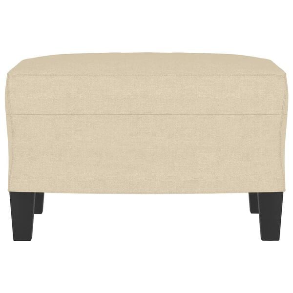 vidaXL Poggiapiedi Crema 60x50x41 cm in Tessuto